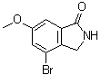 structure of CAS# 808127-75-5, 4-溴-2,3-二氢-6-甲氧基-1H-异吲哚-1-酮