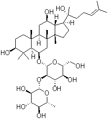 CAS # 80952-72-3, GF VII, 20(R)-Ginsenoside Rg2, (3beta,6alpha,12beta,20R)-3,12,20-Trihydroxydammar-24-en-6-yl 2-O-(6-deoxy-alpha-L-mannopyranosyl)-beta-D-glucopyranoside