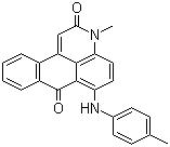 CAS 登录号：81-39-0, 溶剂红 52, 3-甲基-6-(对甲苯胺基)-3H-二苯并[f,ij]异喹啉-2,7-二酮