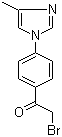structure of CAS# 810662-38-5, 2-溴-1-[4-(4-甲基-1H-咪唑-1-基)苯基]乙酮