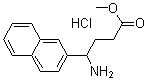 structure of CAS# 811842-04-3, gamma-Amino-2-naphthalenebutanoic acid methyl ester hydrochloride
