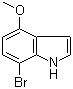 structure of CAS# 81224-16-0, 7-溴-4-甲氧基吲哚