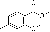 structure of CAS# 81245-24-1, 2-Methoxy-4-methylbenzoic acid methyl ester
