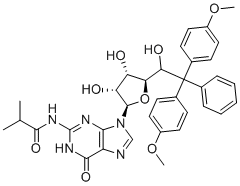 structure of CAS# 81246-83-5, 5'-O-DMT-N2-isobutyrylguanosine