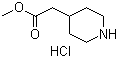 structure of CAS# 81270-37-3, Methyl (4-piperidyl)acetate hydrochloride