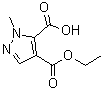 structure of CAS# 81303-65-3, 1-甲基-1H-吡唑-4,5-二甲酸 4-乙酯