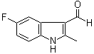 structure of CAS# 815586-68-6, 5-氟-2-甲基-1H-吲哚-3-甲醛