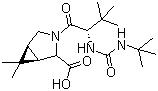 structure of CAS# 816444-90-3, (1R,2S,5S)-3-[(2S)-2-[[[(叔丁基)氨基]羰基]氨基]-3,3-二甲基-1-氧代丁基]-6,6-二甲基-3-氮杂双环[3.1.0]己烷-2-羧酸