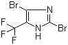 structure of CAS# 81654-02-6, 2,4-二溴-5-(三氟甲基)-1H-咪唑