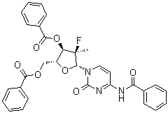 structure of CAS# 817204-32-3, (2'R)-N-苯甲酰基-2'-脱氧-2'-氟-2'-甲基胞苷 3',5'-二苯甲酸酯