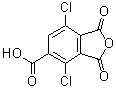 4,7-Dichloro-1,3-dihydro-1,3-dioxo-5-isobenzofurancarboxylic acid molecular structure (CAS 81742-10-1)