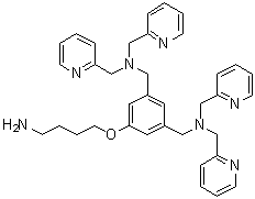 structure of CAS# 819066-98-3, 5-(4-氨基丁氧基)-N,N,N',N'-四(2-吡啶基甲基)-1,3-苯二甲胺