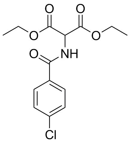 Diethyl (4-chlorobenzamido)propanedioate molecular structure (CAS 81918-01-6)