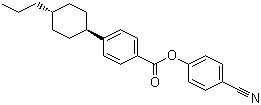 structure of CAS# 81930-17-8, 反式-4-(4-丙基环己基)苯甲酸对氰基苯酚酯