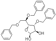 structure of CAS# 81969-62-2, 3,5,6-Tri-O-benzyl-alpha-D-glucofuranose