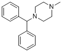 CAS # 82-92-8, Cyclizine, 1-benzhydryl-4-methylpiperazine