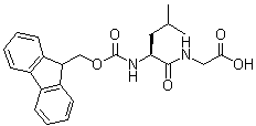 structure of CAS# 82007-05-4, N-[芴甲氧羰基]-L-亮氨酰甘氨酸