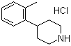 structure of CAS# 82212-02-0, 4-(2-Methylphenyl)piperidine hydrochloride