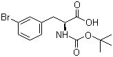 structure of CAS# 82278-73-7, Boc-L-3-溴苯丙氨酸