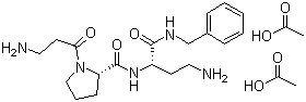 CAS # 823202-99-9, (2S)-beta-Alanyl-L-prolyl-2,4-diamino-N-(phenylmethyl)butanamide acetate, Dipeptide diaminobutyroyl benzylamide diacetate, Acetic acid (2S)-N-[(2S)-4-amino-1-(benzylamino)-1-oxobutan-2-yl]-1-(3-aminopropanoyl)pyrrolidine-2-carboxamide