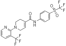 CAS # 824982-41-4, 3,6-Dihydro-3'-(trifluoromethyl)-N-[4-[(trifluoromethyl)sulfonyl]phenyl][1(2H),2'-bipyridine]-4-carboxamide, A 784168