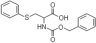 CAS 登录号：82611-65-2, S-苯基-N-[苄氧羰基]半胱氨酸