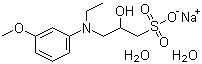 structure of CAS# 82692-96-4, N-乙基-N-(2-羟基-3-磺丙基l)-3-甲氧基苯胺钠盐(二水合物)