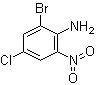 structure of CAS# 827-25-8, 2-溴-4-氯-6-硝基苯胺