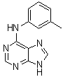 CAS # 82760-82-5, 6-(3-Methylanilino)purine, NSC 351558, N-(3-Methylphenyl)-9H-purin-6-amine