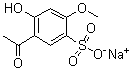 CAS 登录号：827610-11-7, 5-乙酰基-4-羟基-2-甲氧基苯磺酸单钠盐