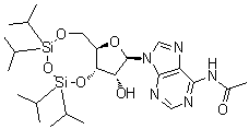 CAS 登录号：828247-65-0, N-乙酰基-3',5'-O-[1,1,3,3-四(异丙基)-1,3-二硅氧烷二基]腺苷