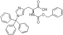 structure of CAS# 82882-71-1, N-[(苯甲氧基)羰基]-1-(三苯基甲基)-L-组氨酸