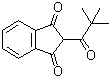 CAS # 83-26-1, Pivaldione, 2-(2,2-Dimethyl-1-oxopropyl)-1H-indene-1,3(2H)-dione, 2-(Trimethylacetyl)-1,3-indandione, 2-Pivaloyl-1,3-indandione, 2-Pivaloylindane-1,3-dione, 2-Pivalyl-1,3-indandione, NSC 31211, NSC 6281, Pindone, Pival, Pivaldione, Pivalyl, Pivalyl Valone, Pivalylindan-1,3-dione, Pivalylindandione