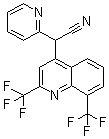 structure of CAS# 83012-12-8, alpha-(2-Pyridinyl)-2,8-bis(trifluoromethyl)-4-quinolineacetonitrile