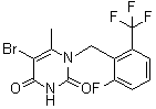 structure of CAS# 830346-48-0, 5-溴-1-[2-氟-6-(三氟甲基)苄基]-6-甲基嘧啶-2,4(1H,3H)-二酮