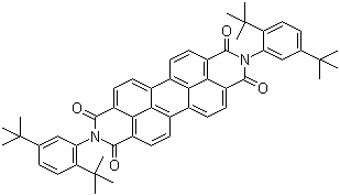 structure of CAS# 83054-80-2, N,N'-双(2,5-二叔丁基苯基)-3,4,9,10-苝二甲酰亚胺