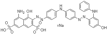 CAS # 83232-40-0, 5-Amino-4-hydroxy-3-[[4-[[4-[[4-hydroxy-2-(phenylamino)phenyl]azo]phenyl]amino]phenyl]azo]-2,7-naphthalenedisulfonic acid sodium salt
