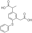 CAS 登录号：83237-49-4, 5-(1-羧乙基)-2-(苯硫基)苯乙酸