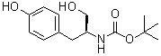 structure of CAS# 83345-46-4, [(1S)-1-羟基甲基-2-(4-羟基苯基)乙基]氨基甲酸叔丁酯