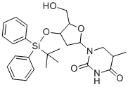 CAS # 83467-48-5, 1-[4-[Tert-butyl(diphenyl)silyl]oxy-5-(hydroxymethyl)oxolan-2-yl]-5-methyl-1,3-diazinane-2,4-dione