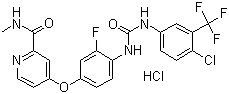 structure of CAS# 835621-07-3, Regorafenib hydrochloride