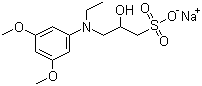 structure of CAS# 83777-30-4, N-乙基-N-(2-羟基-3-磺丙基)-3,5-二甲氧基苯胺钠盐