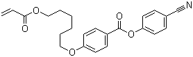 CAS 登录号：83847-14-7, 4-氰基苯基 4'-(6-丙烯酰氧基己氧基)苯甲酸酯