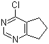 structure of CAS# 83942-13-6, 4-氯-6,7-二氢-5H-环戊烯并嘧啶