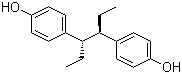 CAS # 84-16-2, Hexestrol, Cycloestrol, Erythrohexestrol, Estrifar, Estronal, Extra-Plex, Hexanoestrol, Hexestrofen, Hexoestrol, Hexron, Hormoestrol, Mesohexestrol, NSC 9894, Sinestrol, Synestrol, Synoestrol, Synthovo, Syntrogene, meso-3,4-Bis(p-hydroxyphenyl)-n-hexane, meso-3,4-Di(p-hydroxyphenyl)-n-hexane, meso-Hexestrol,  rel-4,4'-[(1R,2S)-1,2-Diethyl-1,2-ethanediyl]bisphenol