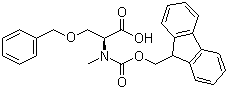 structure of CAS# 84000-14-6, N-(9-芴甲氧羰酰基)-N-甲基-O-苄基-L-丝氨酸