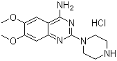 structure of CAS# 84050-22-6, 2-哌嗪基-4-氨基-6,7-二甲氧基喹唑啉盐酸盐