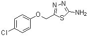 structure of CAS# 84138-73-8, 5-[(4-Chlorophenoxy)methyl]-1,3,4-thiadiazol-2-amine
