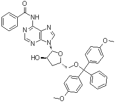 CAS # 84138-86-3, N-Benzoyl-5'-O-[bis(4-methoxyphenyl)phenylmethyl]-3'-deoxyadenosine