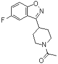 structure of CAS# 84163-10-0, 1-[4-(5-氟-1,2-苯并异恶唑-3-基)-1-哌啶基]乙酮